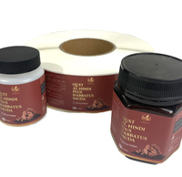 Autocollant personnalisé de luxe rouge imperméable en vinyle adhésif pour étiquette de produit artisanal avec impression dorée brillante