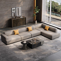 Ensemble de canapés de bureau modernes, minimalistes, écologiques et durables, en cuir PU, convertible, en forme de L, modulaire, sectionnel, 3 places, réception de PDG