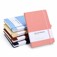 Carnet de notes personnalisé pour clients, couverture rigide en cuir PU, reliure cousue, couleur unie PP, haute qualité, pour le bureau