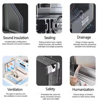 Ventana Corredera de Aluminio Estilo Victoriano en Oferta, Doble Acristalamiento, Insonorizada, con Mosquitera Magnética de Acero Inoxidable