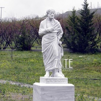 Sculpture en marbre d'Aristote, célèbre philosophe grec, pour l'extérieur