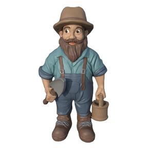 Statues de gnome de travailleur en résine personnalisables pour décorations de jardin figurines de gnome en résine avec pelle - Product Image 1