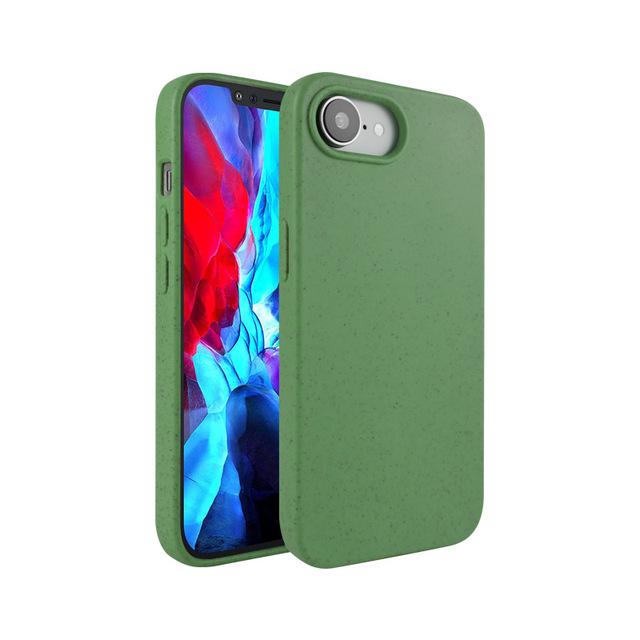 Shockproof Matte Wheat Straw Silicone Phone Case For iPhone 16E Eco-friendly TPU Cover