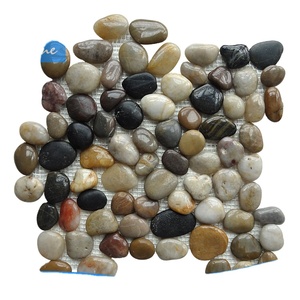 Wholesale Blue <strong>River</strong> Glow in the Dark White Round Indonesia Wash Natural Pebble <strong>Stone</strong> for Garden - Product Image 1