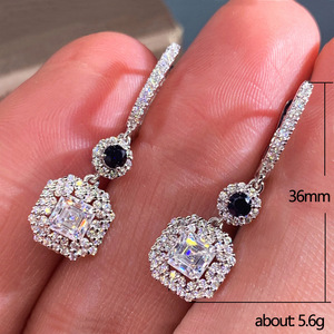 Eleganti Orecchini Pendenti Blu per Donne, Orecchini Scintillanti Raffinati, Gioielli per Orecchie alla Moda - Product Image 4