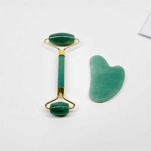 Masseur facial en pierre de jade naturelle, quartz rose, lifting, anti-âge, rouleau de jade, ensemble Gua Sha - Product Image 6