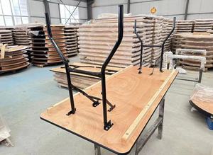 Tavolo Pieghevole Rettangolare in <span class=keywords><strong>Legno</strong></span> per Feste all'Aperto, Picnic e Campeggio - Product Image 4