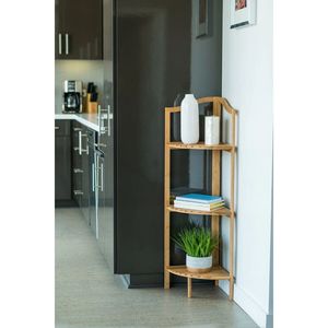 Vente chaude Étagère D'angle En Bambou Salle De Bains Étagère De Bain Premium - Product Image 4