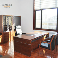 Table de direction de bureau moderne en MDF avec bordure en PVC, design 2025, mobilier de bureau, table basse