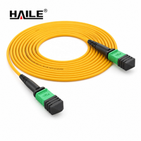 Kabel Patch Fiber Optik HAILE Single Mode MPO-MPO 12-Core OS2, Kompatibel 40G-200G, Panjang Sesuai Pesanan untuk Pusat Data