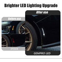 Feux de position latéraux de pare-chocs à LED blanches (4 pièces) avec lentille fumée, spécifiques au véhicule, pour Ford Mustang S650 2024, style X