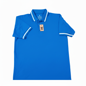 High Quality Mens Blue Cotton <b>Half</b> <b>Sleeve</b> Collar T <b>Shirt</b> Casual Clothing Wholesale Export for Best Price - Product Image 1