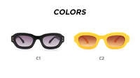 Lunettes de soleil ergonomiques tendance jaune vif unisexe pour hommes et femmes, protection UV400, logo personnalisé, marque OEM, design de créateur, luxe, mode