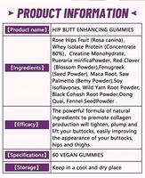 Gummies sexy et très demandées pour les hanches et les fesses, avec extrait de cynorrhodon, pour raffermir les courbes corporelles et améliorer l'élasticité chez la femme