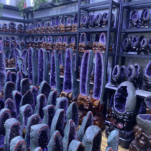 Géode d'améthyste violet foncé en cristal de quartz naturel à vendre - Product Image 2