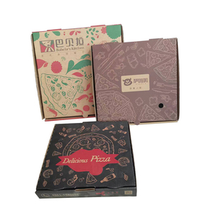 Caja de Pizza Impresa Personalizada 33x35cm, Flauta <span class=keywords><strong>B</strong></span>, Flauta E, Corrugada, Resistente a la Grasa, Impermeable, Caja de Entrega para Comida Caliente para Llevar - Product Image 5