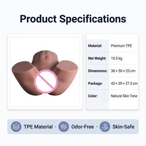 Masturbatore Maschile Realistico 3D con Dettagli Morbidi di Vagina, Ano e Glutei, Colore Pelle - Product Image 6