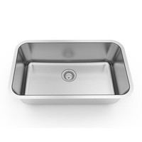 Éviers de cuisine modernes à une seule cuve en acier inoxydable 304 SUS304 avec logo