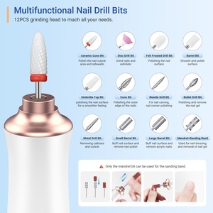Portable Electric Nail <b>Drill</b> Kit Polish <b>Bit</b> Gel Usb Adjustable Forward and <b>Reverse</b> Rotation Nail Off Machine - Product Image 6