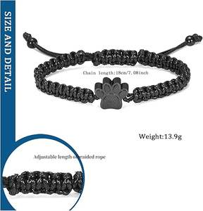 Bracelet pendentif <span class=keywords><strong>patte</strong></span> de chien pour cendres d'animaux, bijou urne commémorative, cadeau souvenir personnalisé avec logo - Product Image 2