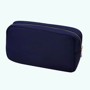 Sac de voyage durable et réutilisable en nylon rayé, grande capacité, imperméable, organiseur de voyage tendance, sac cosmétique durable, fermeture éclair - Product Image 5