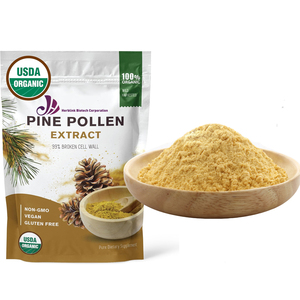 Poudre en gros d'extrait de <span class=keywords><strong>pollen</strong></span> de pin 20:1 fournisseur de teinture de <span class=keywords><strong>pollen</strong></span> de pin poudre de <span class=keywords><strong>pollen</strong></span> de pin cassé de paroi cellulaire de qualité alimentaire - Product Image 1