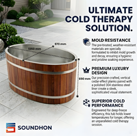 Soundhon Professional Home Spa Recovery Pod, Meilleur refroidisseur haute performance, Baignoire de plongeon froid pour thérapie aquatique extérieure