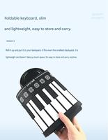 Wholesale 49-Key Roll-Up Piano Portable Fold Electronic Organ Keyboard Musical Instrument for Adult Children Beginner