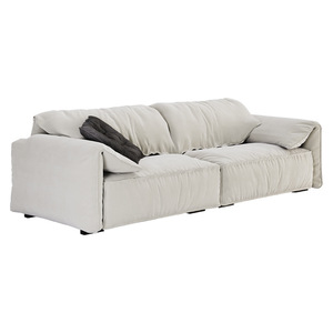Ensemble de canapés italiens minimalistes à trois places <span class=keywords><strong>Baxter</strong></span> en tissu givré motif d'oreille d'éléphant pour petits salons appartements - Product Image 1