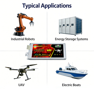 Batterie Lipo a stato semisolido ad alta densità energetica e alta tensione da 5000mAh, 5200mAh, 5500mAh, 3.7V, 3.8V, 3.95V per Droni - Product Image 1