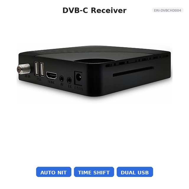 Cable Operator DVB-C STB H.265 USB PVR 7 Day EPG HD AV ERI-DVBCHD004