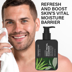 Nettoyant pour le visage des hommes de marque privée crème au thé vert végétalien et à l'aloe vera nettoyage en profondeur et nettoyant visage <span class=keywords><strong>anti</strong></span>-points noirs - Product Image 2