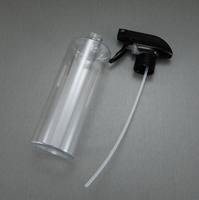 Bouteille de pulvérisation ronde cylindrique vide 500ml 16oz pulvérisateur à gâchette en plastique pour l'entretien de la voiture