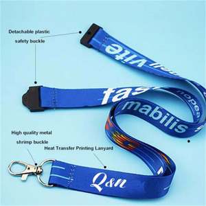 Lanière de téléphone personnalisée détachable, écologique, en polyester, avec porte-badge vierge en PVC, lanière unie avec impression - Product Image 6