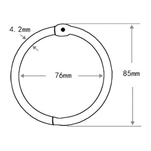 Anillas de encuadernación de 3 pulgadas negras con cierre de bisagra para tarjetas, papel y cuadernos - Product Image 3