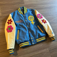 Blouson d'aviateur en chenille brodé personnalisé de la meilleure qualité OEM pour hommes