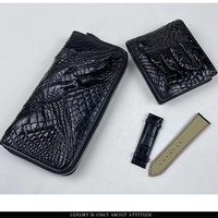 Dompet Pendek Kulit Buaya Asli, Dompet Pendek Kulit Buaya Asli, Dompet Lipat Dua Kualitas Tinggi Eksotis