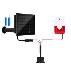 Kit de détecteurs d'immersion d'eau, détecteur de niveau d'eau pour panneau solaire, alarme de fuite d'eau 120 dB avec klaxon acousto-optique à panneau solaire - Product Image 1