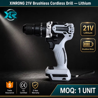 Perceuse-visseuse sans fil XINRONG 21V |   Perceuse sans fil à batterie 65 Nm |   Mandrin sans clé de 13 mm, 2,6 Ah, 2 vitesses avec embrayage