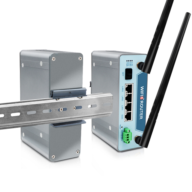 SERIALLINK AX3000 Industrial WiFi 6 Router with 4G LTE, Dual SIM, Gigabit Ethernet, VPN, DIN Rail, -40~75°C, OEM/ODM Supported