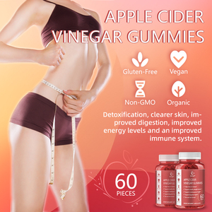 Gummies véganes au vinaigre de cidre de pomme, prix usine OEM, pour ventre plat, détox, complément alimentaire pour le corps, supplément de fibres alimentaires - Product Image 4
