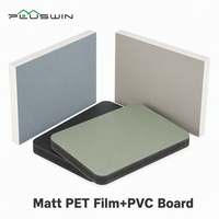 Panneau en PVC recouvert de film PET mat pour la fabrication de meubles et d'armoires