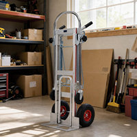 Chariot de transport pliable et rétractable avec pneus pneumatiques, chariot de rangement avec personnalisation OEM, chariot de courses pliable