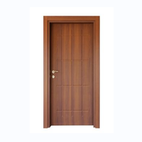 Portes d'intérieur Porte double en bois fantaisie Conception de porte en verre bois de teck pour villa