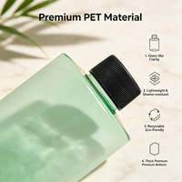 Botella de Plástico PET con Tapa de Rosca de 270ml/320ml/360ml/400ml/460ml/510ml, Impresión UV, Envase Vacío para Tónico Cosmético, Champú, Sérum para el Cuidado de la Piel, Loción