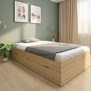 Modern 2253 Single Wooden Panel <b>Bed</b> <b>Frame</b> <b>for</b> Bedroom Furniture Hotel & Hospital Use Malaysia Origin - Product Image 2