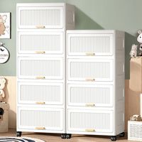 Armoire de Rangement de Cuisine Pliante Multifonction en Plastique PP au Design Moderne, Vente Directe Usine pour Organisation Domestique