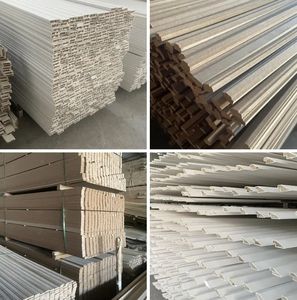 Plinthe <span class=keywords><strong>en</strong></span> <span class=keywords><strong>bois</strong></span> de pin massif blanc au design moderne, plinthe apprêtée pour la décoration intérieure de villa écologique - Product Image 5