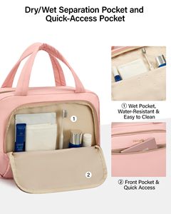 Bolsas de Aseo y <span class=keywords><strong>Maquillaje</strong></span> de Viaje Personalizadas con Logotipo, de Alta Calidad, con Cierre, de Poliéster Impermeable, Profesionales y de Lujo, para Hombres y Mujeres - Product Image 2