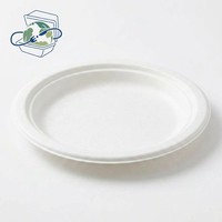 Assiettes en canne à sucre en gros, écologiques, jetables en bagasse pour fêtes, restaurants et plats à emporter